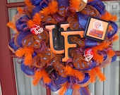 Deco Mesh Florida Gators Door Wreath