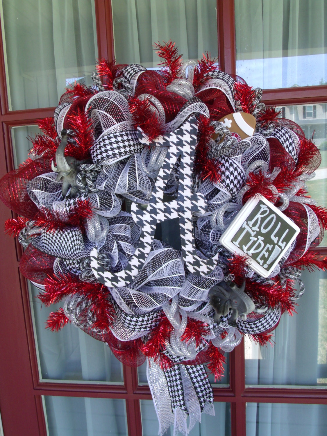 Alabama Crimson Tide Deco Mesh Door Wreath