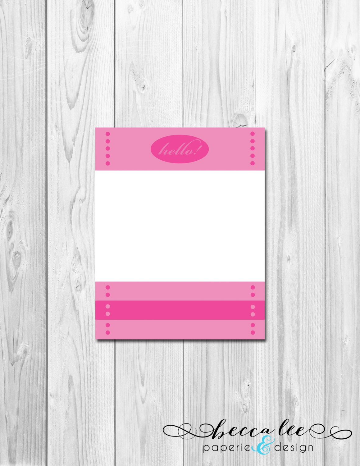 Hello Pink Notecards - Set of 16 Il_570xn