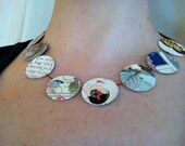 Necklace Made from Vintage Library Book