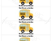 Wheels on the Bus Printable Drink Labels