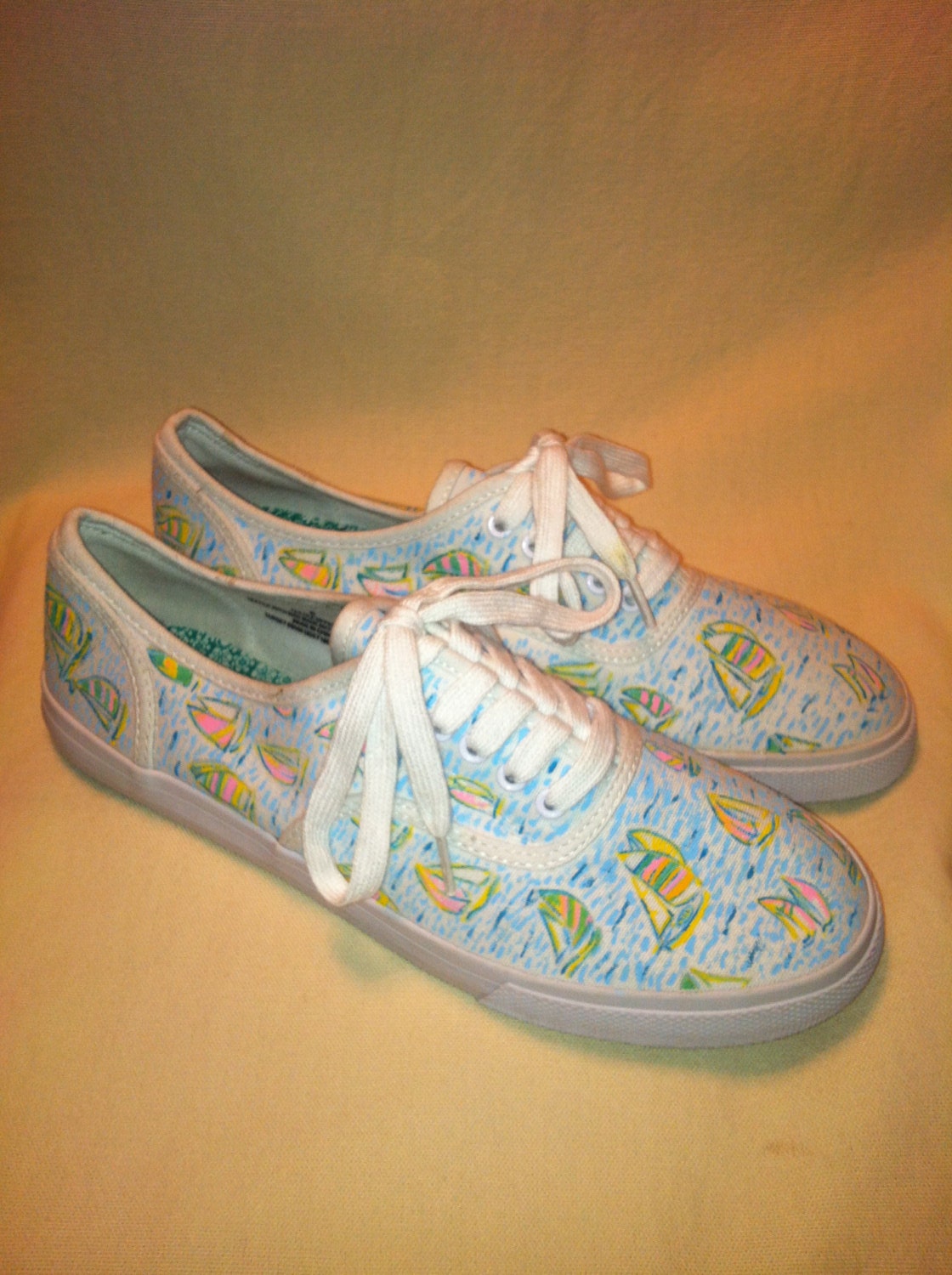 Hand Painted Lilly Pulitzer Inspired You Gotta Regatta Print Shoes