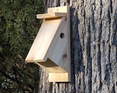Outdoor Cedar Birdhouse - Functional (chickadee, nuthatch, wren, woodpecker)