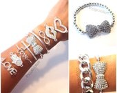 Stretchy Bead Bracelets - YOU CHOOSE CHARM