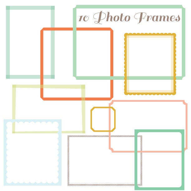 10 photo frames - vector file