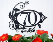 House Number Address Metal Sign - 2 Digit House Number