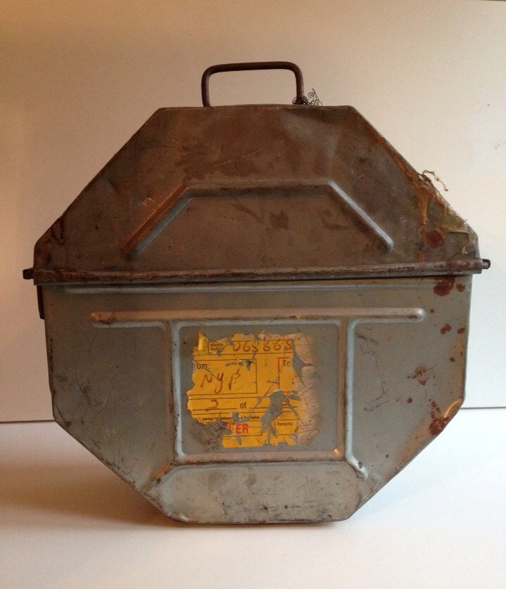Rare Vintage Metal Two Reel Movie Case