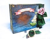 Customised Wedding Memory Book with a  Wedding Planner Photo Album and Photo Booth Guest Book in one  Coptic Bound Scrapbook  and Pen.