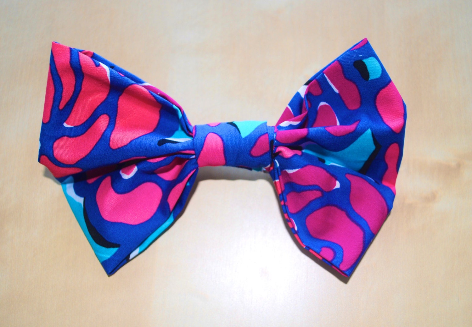Designer Lilly Pulitzer "Rose Water" Fabric Print Hair Bow