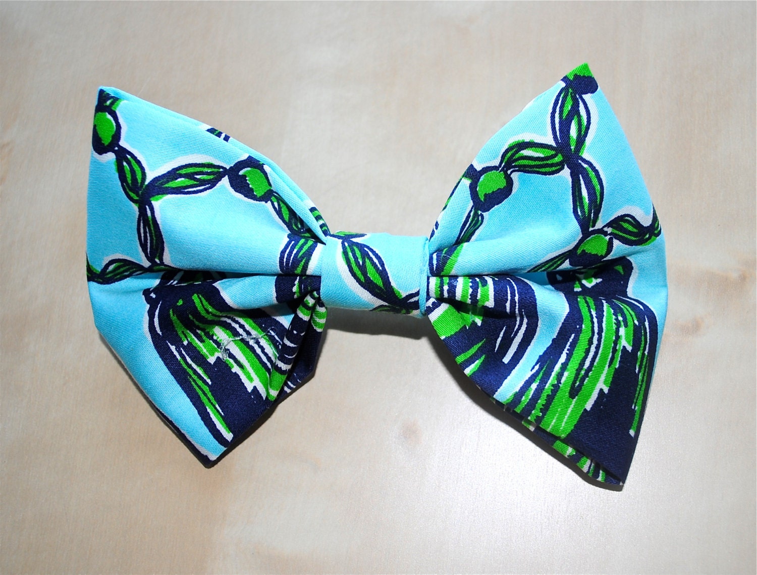 Designer Lilly Pulitzer "Macrame Me" Fabric Print Hair Bow