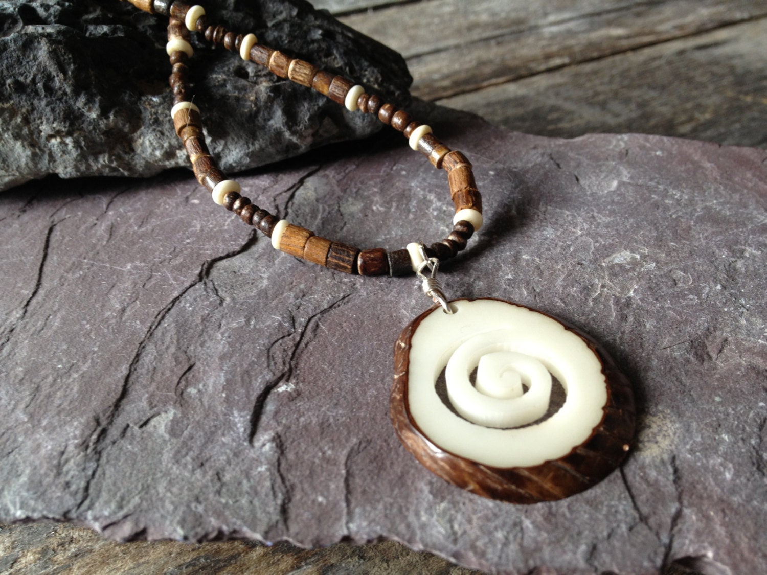 Spiral Pendant Necklace - Hippie Bohemian Jewelry