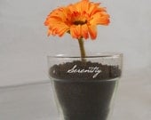 Serenity Custom Glass Flower Pot