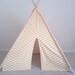 Yellow and White Chevron Teepee yellow Tent, Kids tent Made to Order