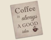 Coffee Kitchen Wall Art Home Decor Digital JPEG File