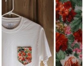 Colorful Guarden Flower Print Paige's Pocket Tee