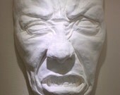 Macabre Face Sculpture Gothic Horror Moody Creepy Spooky Dark Portrait Fine Art  "Hiding XXVII, Process Study"