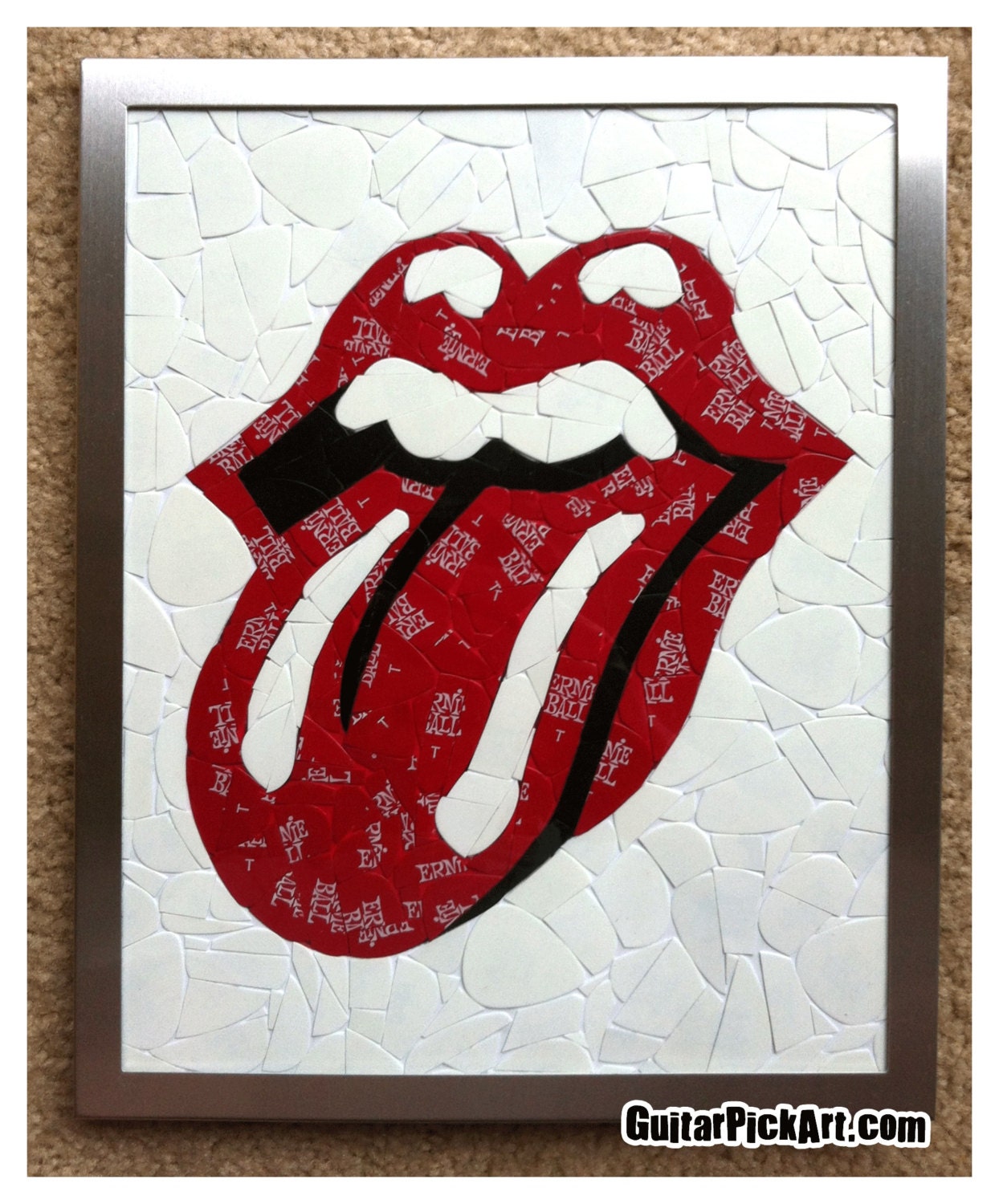 Rolling Stones Guitar Pick Art