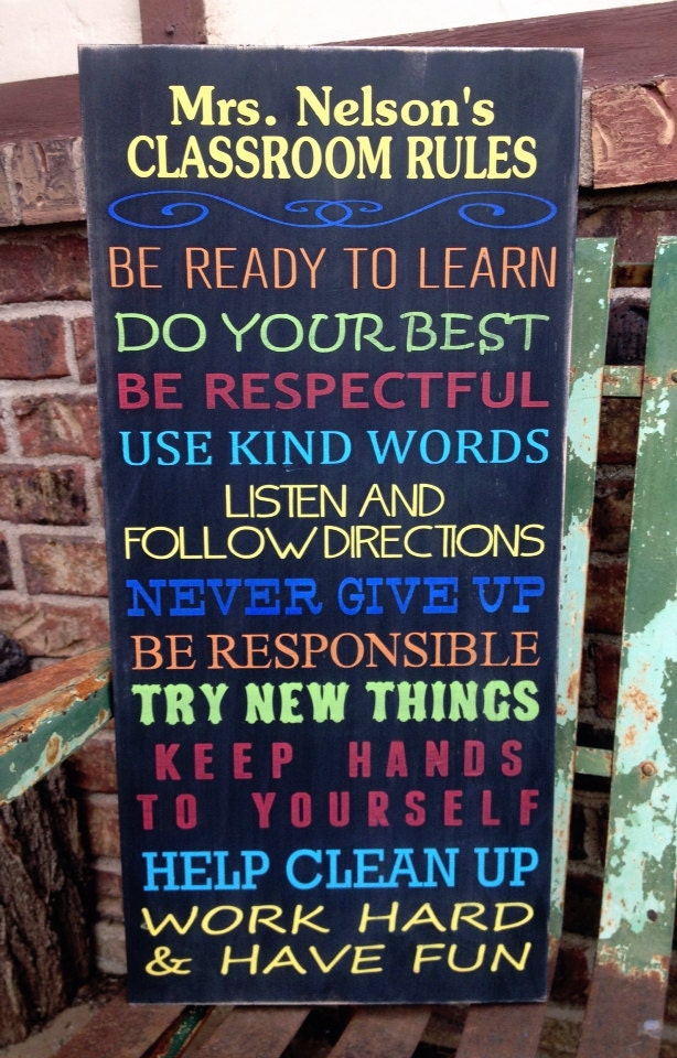 Personalized Classroom Rules Sign