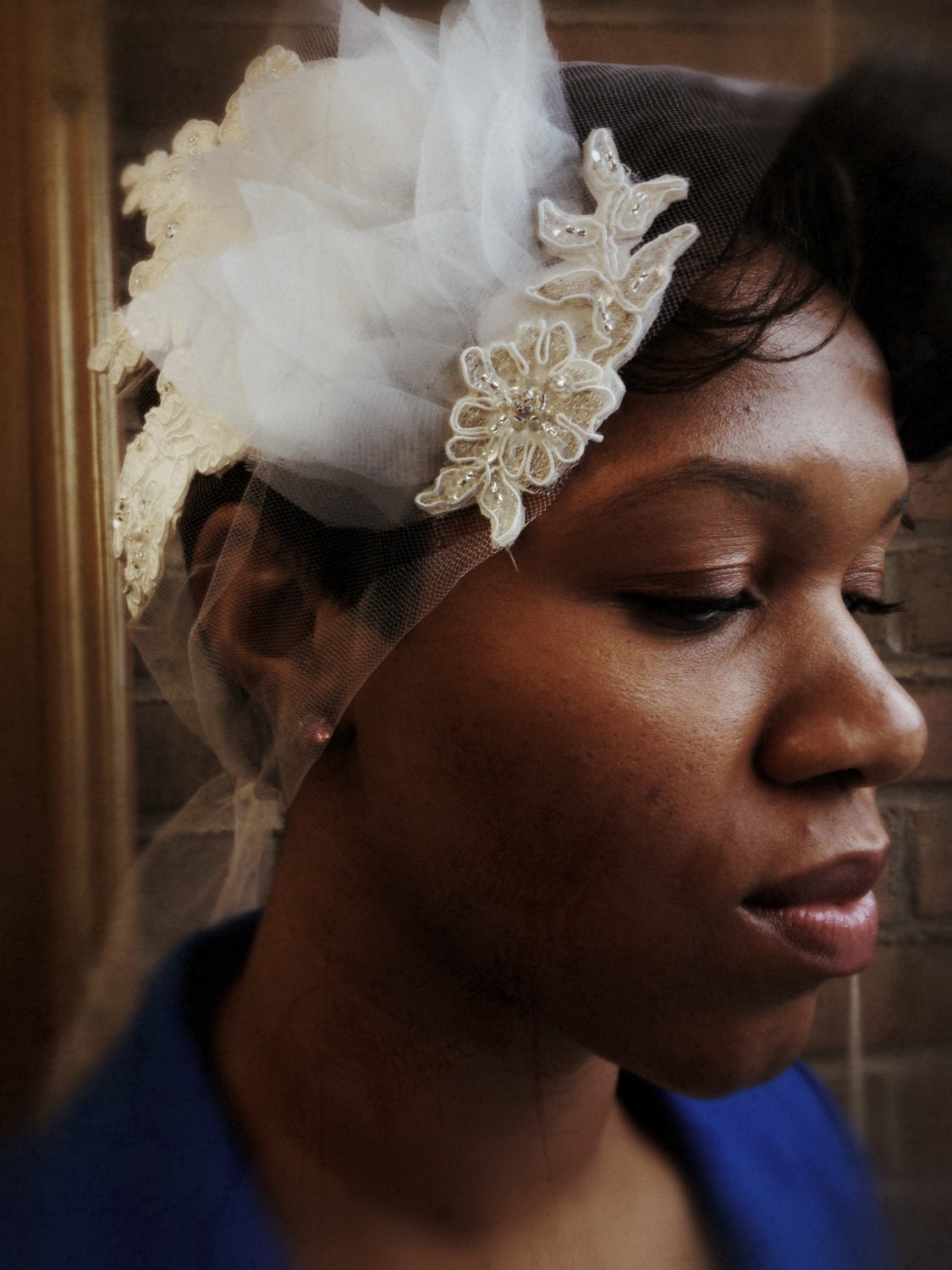 Eco Bohemian Lace Veil / Headband