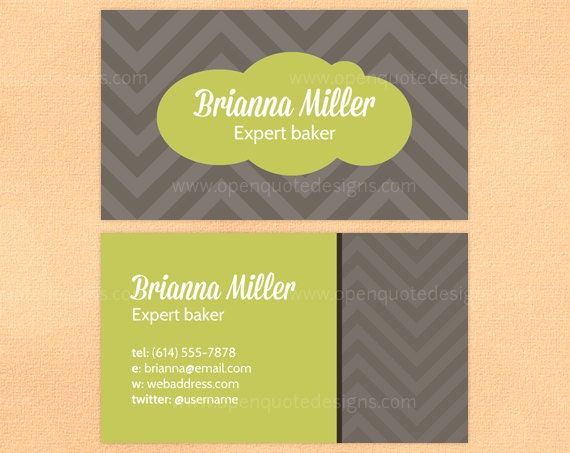 Professional Business Card Calling Card Mommy Card Digital Printable PDF