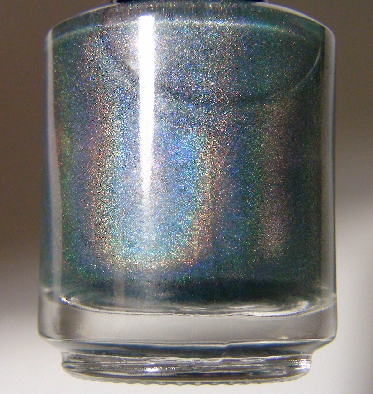 Alcatraz - 5ml - seafoam/dusty mint green linear holo with purple shimmer by Indigo Bananas