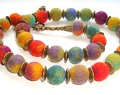 Colorful felt necklace (custom made)