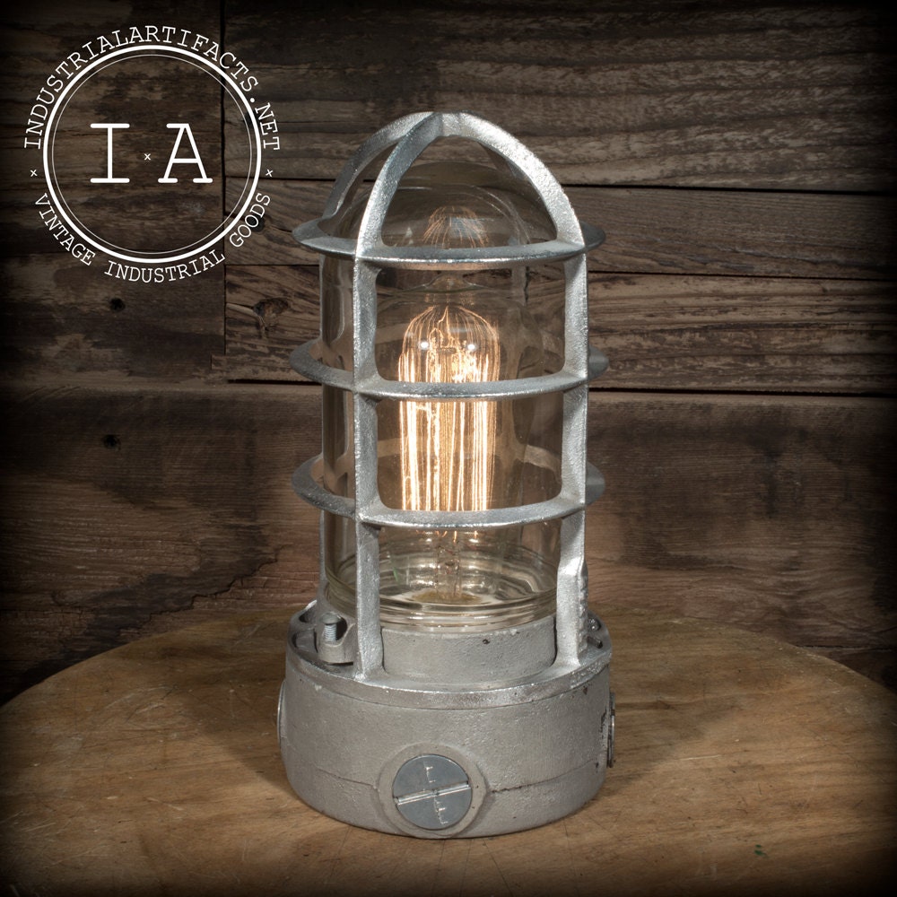 Vintage Industrial Explosion Proof Desk Lamp Steampunk Decor Light Adalet