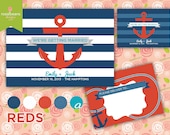 100 Nautical Wedding Save the Date 5x7 Postcards - Completely customized - FREE SHIPPING
