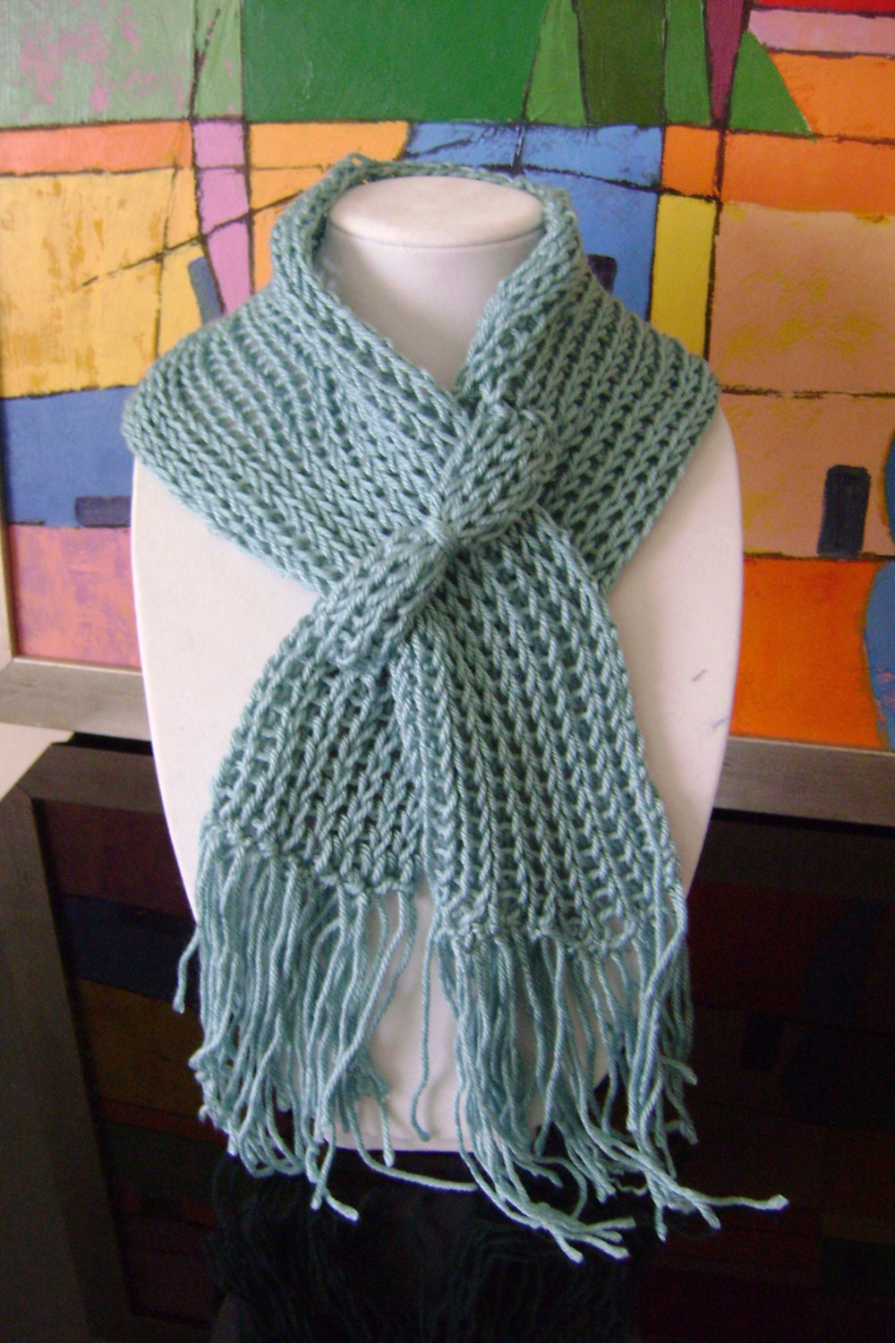 Teal Mini Scarf