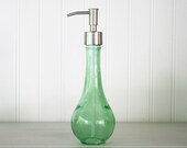Rain Drop Recycled Glass Soap Dispensers- Beach Green