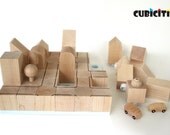 Natura03 - Eco Friendly and Natural Maple building blocks - Handmade Toy.