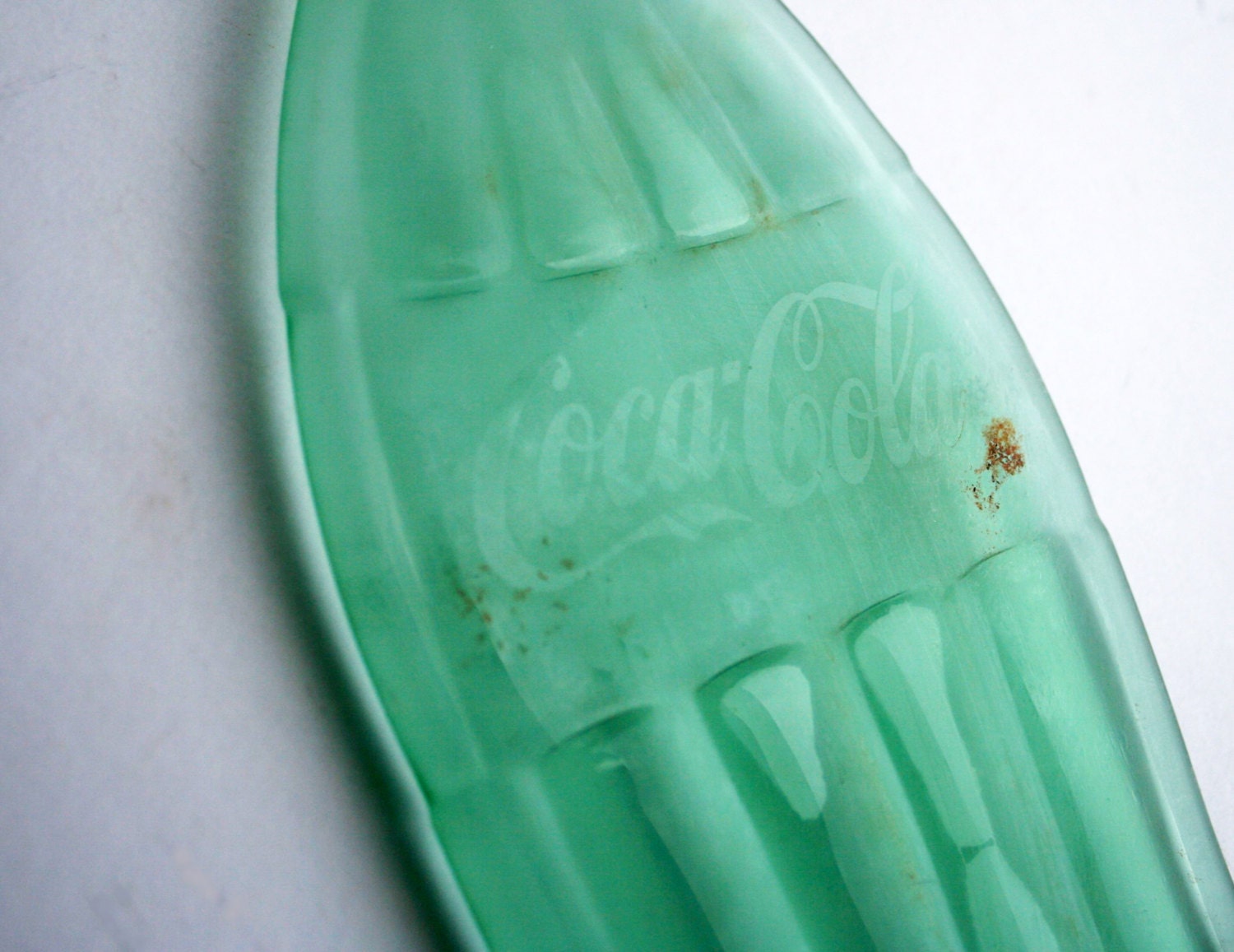 Antique, Vintage Coca Cola Bottle: Fused Glass Spoon Rest or Small Cutting Board
