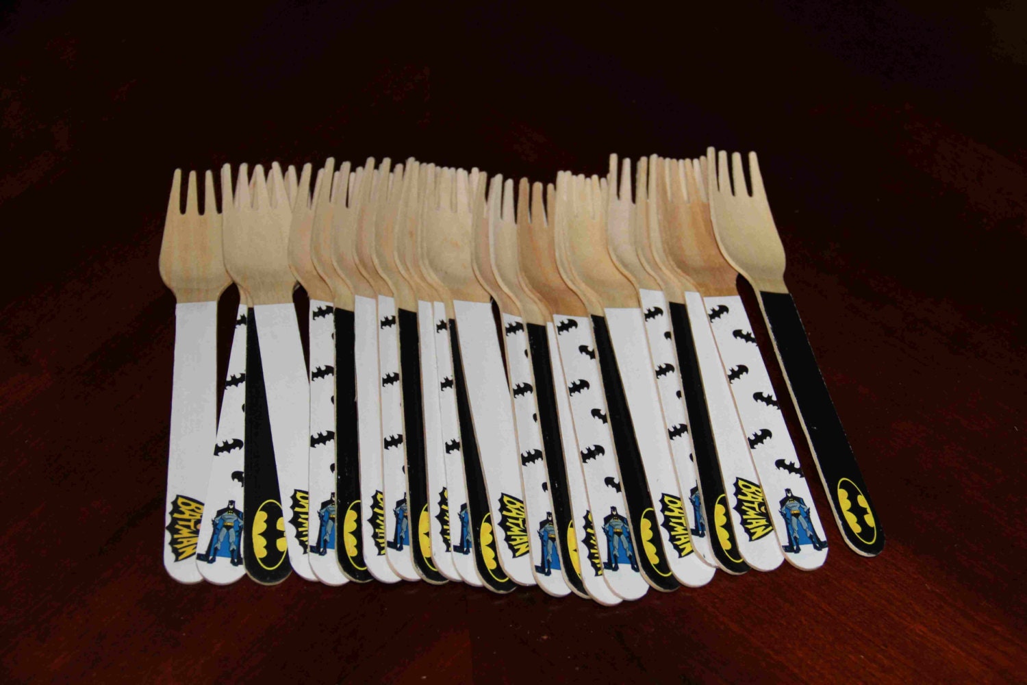 24 Wooden Forks or Spoons- Batman Il_170x135