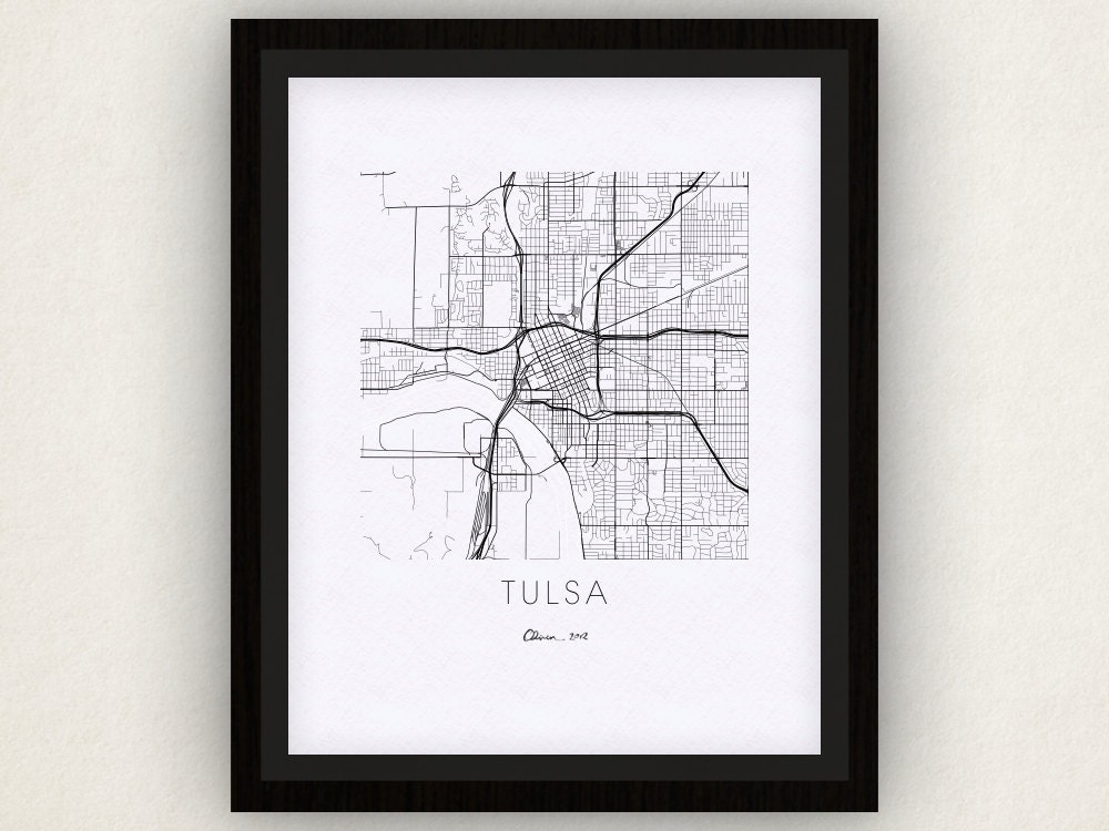 Tulsa Map Print - 11x14