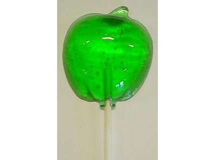 1 dz Hard Candy Apple Shaped Lollipop Party Favors w/ Personalized Back Labels