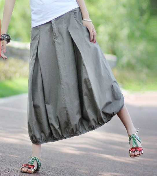women's green / yellow flax Sexy Casual big Pleat big pocket Linen cotton Maxi Dress Day dress Sundress Long Maxi Skirt qz52