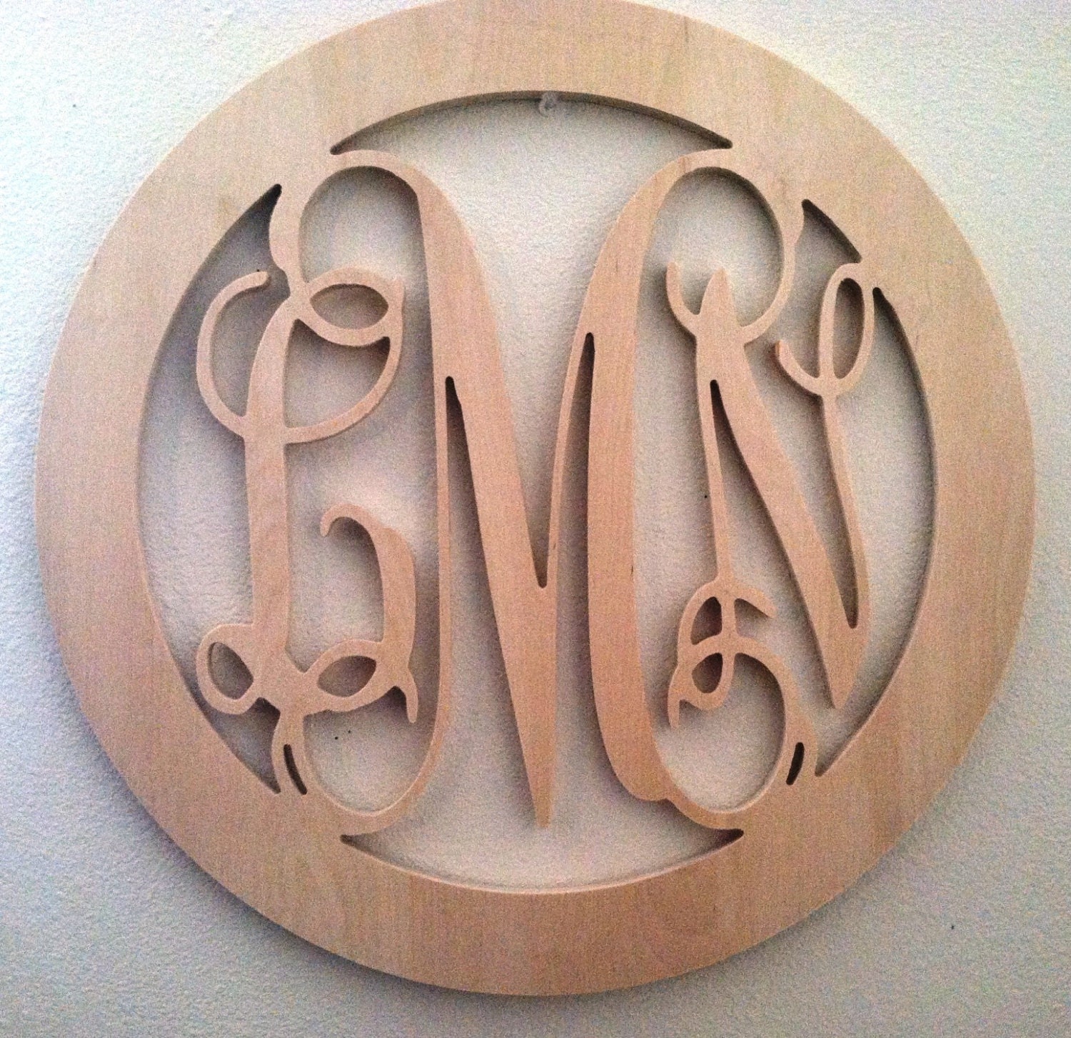 2 PACK OFFER Two 18 inch BORDER Wooden Monogram Letters