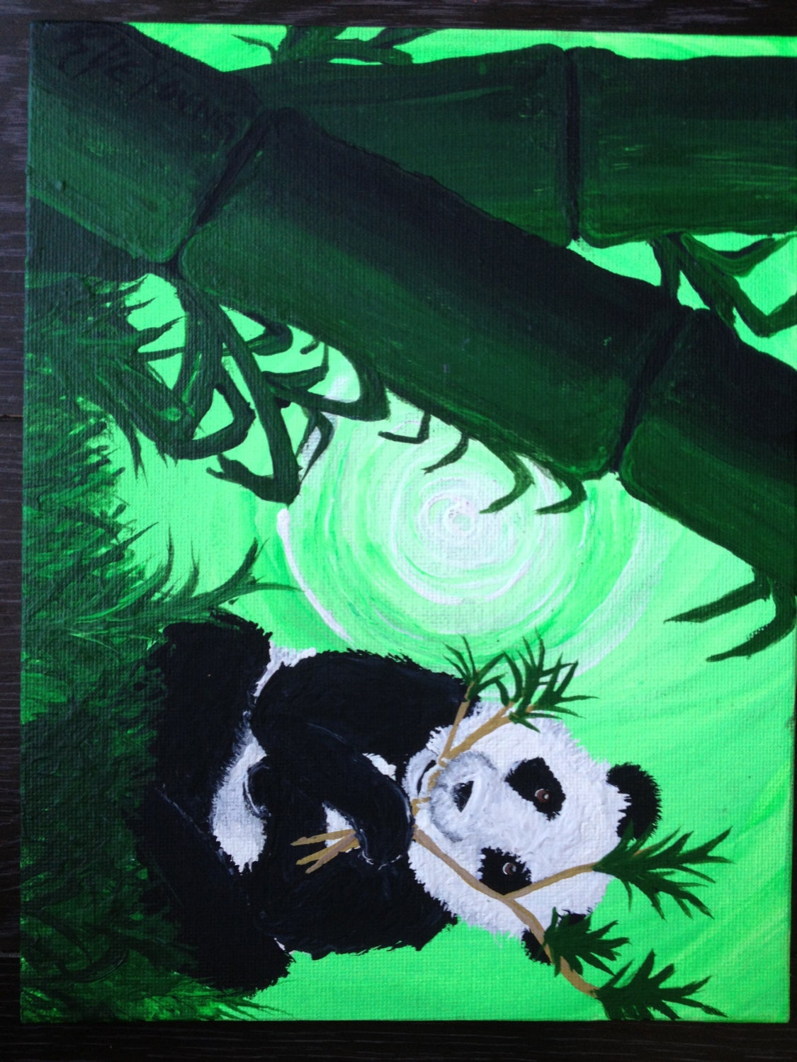 Original Painting, Bamboo Chew. Acrylic On Canvas