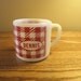 Red and White Plaid Coffee Mug with DENNIS
