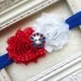 Fourth of July Headband, Red, White, and Blue Headband, 4th of July Baby headband, Infant Headband, Toddler headbands, Girl Headband