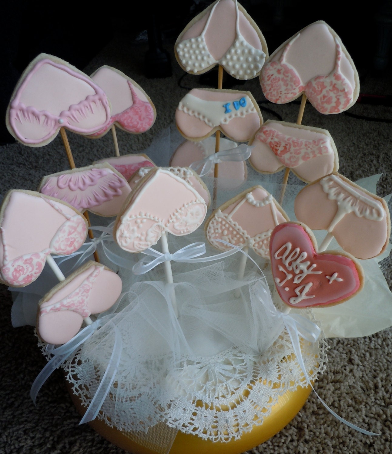 Bachelorette Lingerie Cookie Pops