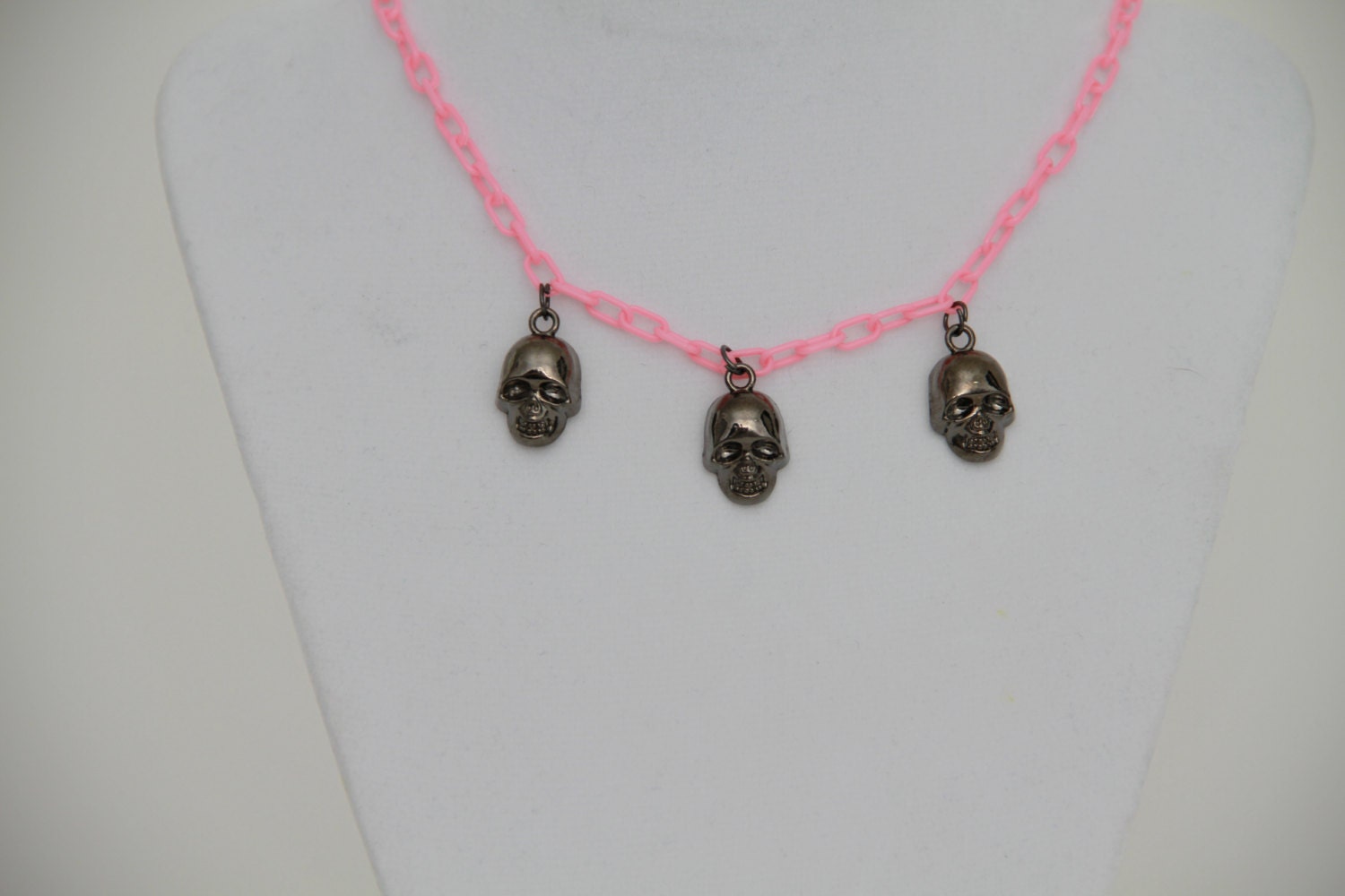 Gunmetal and Bubblegum - Necklace and Earring Set