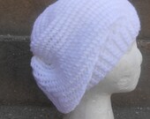white hat,Hand knit hat - Chunky charcoal wool hat, slouchy hat