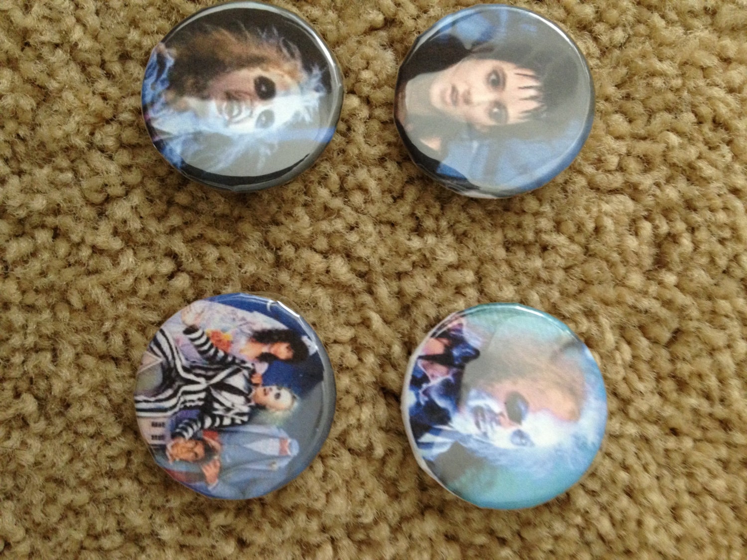 Beetle Juice Pinback button set
