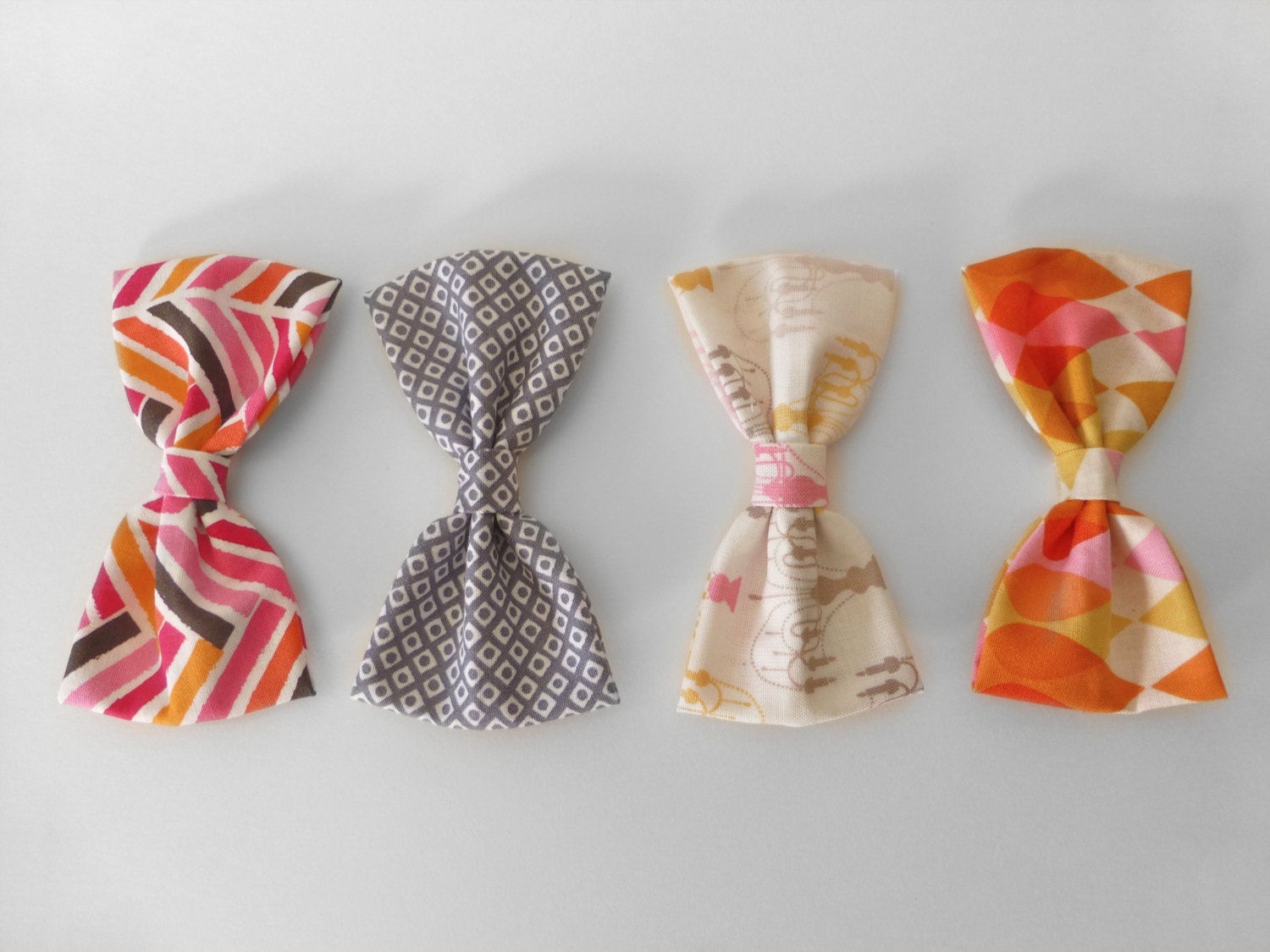 Fabric Bow Hair Clip or Headband - Choose 1 - Little Girl Hair Bow - Modern Fabric Bows
