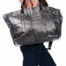 Leather Patch Tote Handbag