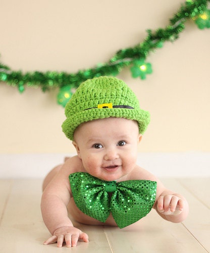 St. Patrick's Day Leprechaun Hat (Newborn-12 Months)- Newborn Hat- Baby Boy Hat- Baby Girl Hat- Infant St Pattys Day Hat- Photography Prop