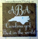 Custom Monogrammed Carolina Girl Graduation/Home Decor Tile