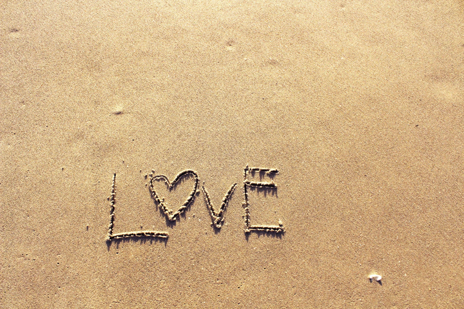 LOVE in the Sand, Vintage Beach Photography, Sanibel Island, Florida, 8 x 12"