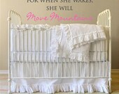 Let her sleep- childrens Vinyl Lettering  words wall quotes graphics Home decor playroom  kids bedroom